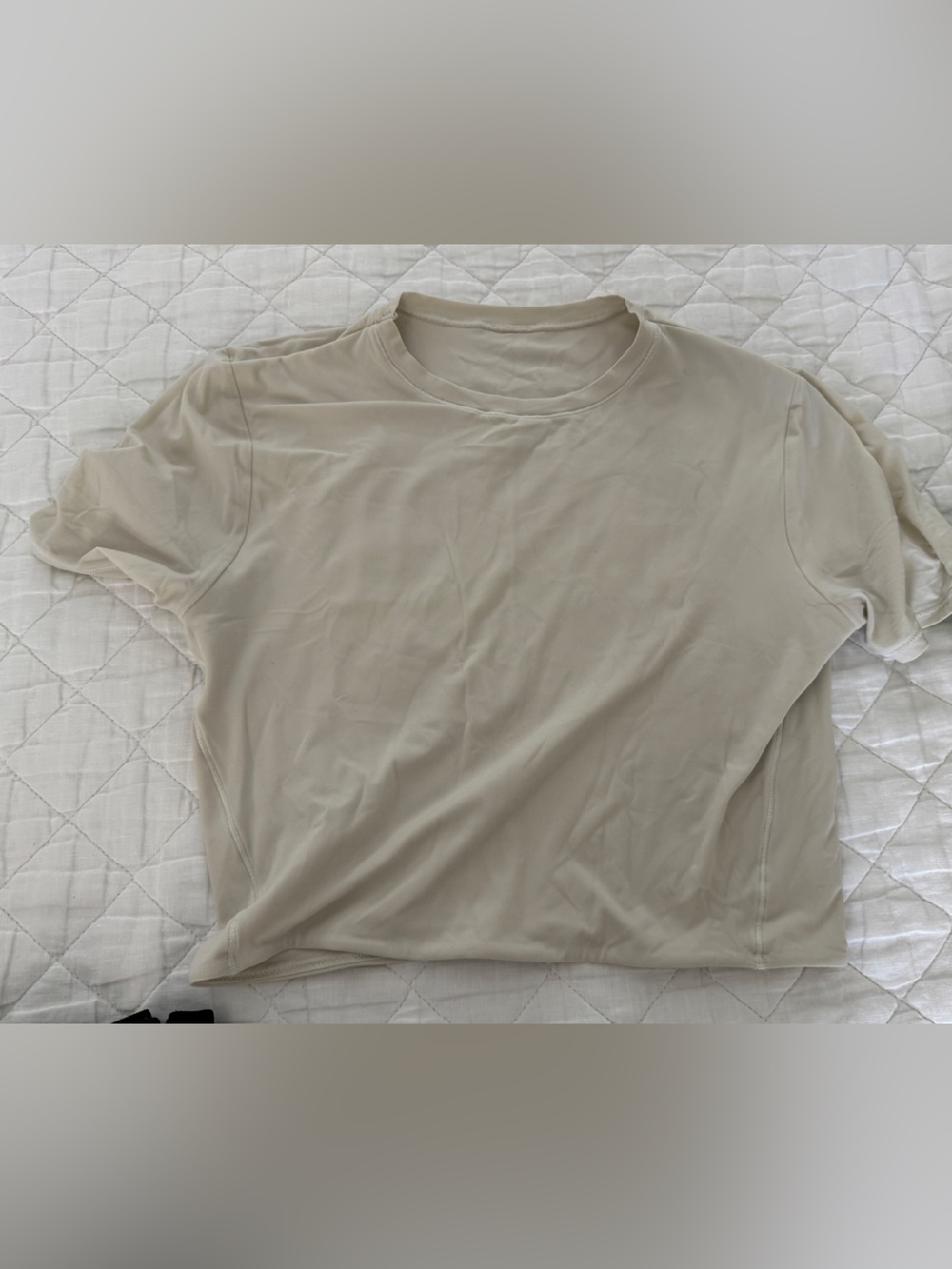 Wundermost Ultra-Soft Nulu Crewneck Cropped T-Shirt